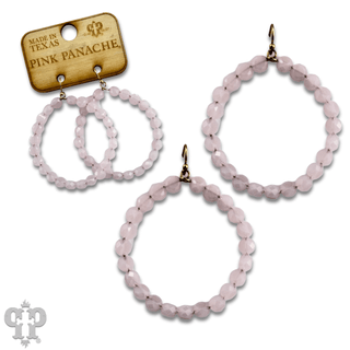 Faceted coin bead circle earring, last call - Boutique Bella BellaEarrings