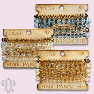 Faceted heishi bead bracelet with twisted tube bead feature - Boutique Bella BellaBracelets