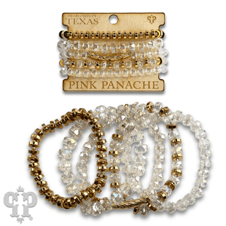 Faceted heishi bead bracelet with twisted tube bead feature - Boutique Bella BellaBracelets