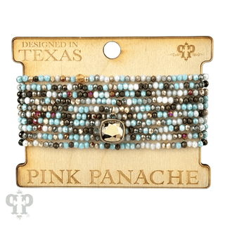 Faceted small bead bracelet set with Austrian crystal - LC - Boutique Bella BellaBracelets