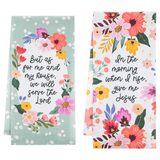Faith Blooms Floral Tea Towel - Boutique Bella BellaKitchen Towel