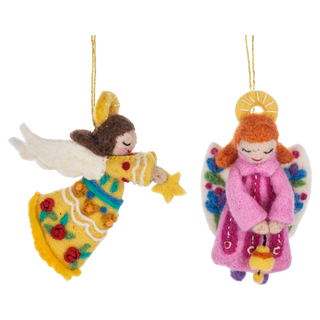 Fancy Angel Ornament, Wool Ganz - Boutique Bella BellaChristmas Decor
