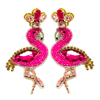 Fancy Flamingos Earrings - Boutique Bella BellaDistress