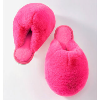 Faux Fur Bubble Slippers - Hot Pink - Boutique Bella BellaHouse Slippers