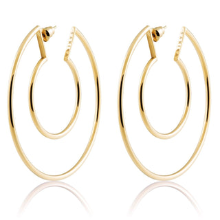 Faye Cutout Hoops - Boutique Bella BellaEarrings
