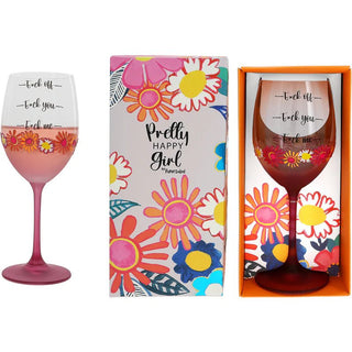F*ck Off Gift Boxed 18 oz Wine Glass - Boutique Bella Bellawine glass