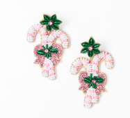 Bright Holiday Beaded Earrings