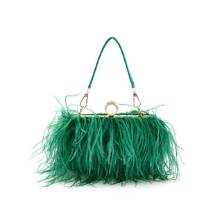 Feather Clutch - Boutique Bella Bellahandbag