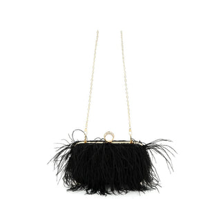 Feather Clutch - Boutique Bella Bellahandbag