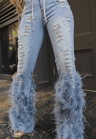 Feather Flair and Pearls - Boutique Bella BellaJeans