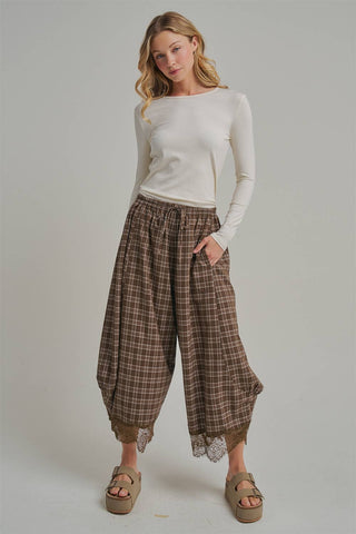 Autumn Muse Plaid Balloon Pants