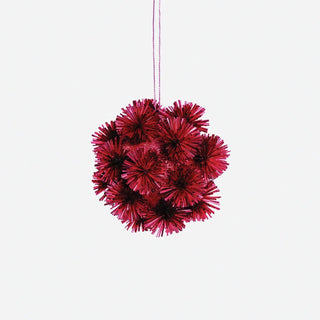 Festive Pom Pom Ornament - Hot Pink - Boutique Bella BellaOrnament