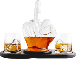 Middle Finger Whisky Decanter Premium Barware Gift Elegant Drinkware Collection