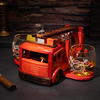 Firetruck Decanter By Premium Barware Gift Elegant Drinkware Collection - Boutique Bella BellaDecanter Sets