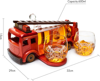 Firetruck Decanter By Premium Barware Gift Elegant Drinkware Collection - Boutique Bella BellaDecanter Sets