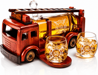 Firetruck Decanter By Premium Barware Gift Elegant Drinkware Collection - Boutique Bella BellaDecanter Sets
