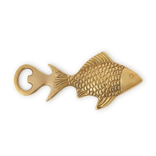 Fish Bottle Opener on Gift Card - Brass - Boutique Bella Bellabottle opener