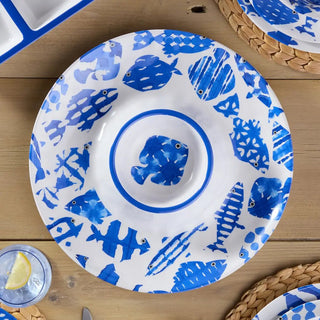 Fish Tale Melm Chip & Dip 14.5" - Boutique Bella BellaServing Platter