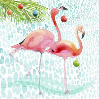 Flamingo Christmas Cocktail Napkin - Boutique Bella BellaNapkins