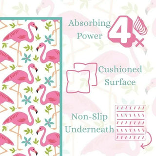 Flamingo Microfiber Countertop Dish Drying Mat - Boutique Bella BellaHome Decor