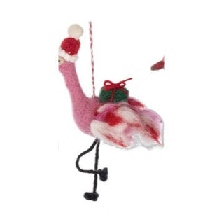 Flamingo Ornament, Wool Ganz - Boutique Bella BellaChristmas Decor