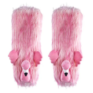 Flamingo Time Slipper Socks-Women's - Boutique Bella BellaHouse Slippers