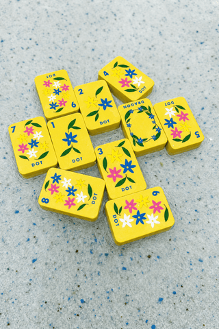 Floating Mahjong Tiles in Palm Springs yellow for the Pool - Boutique Bella BellaMahjong Set