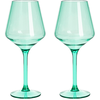 Floating Wine Glasses For Pool Set Of 2 15 Oz Shatterproof Poolside Wine Glasses Tritan Plastic Reus - Boutique Bella Bella