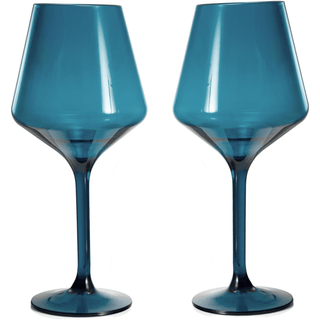 Floating Wine Glasses For Pool Set Of 2 15 Oz Shatterproof Poolside Wine Glasses Tritan Plastic Reus - Boutique Bella BellaWine Glasses