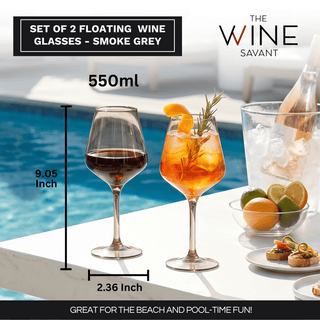 Floating Wine Glasses For Pool Set Of 2 15 Oz Shatterproof Poolside Wine Glasses Tritan Plastic Reus - Boutique Bella BellaWine Glasses
