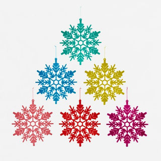 Flocked Snowflake Ornament - Boutique Bella BellaOrnament