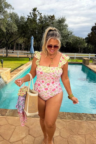 Floral Rainbow Swim Set - Boutique Bella Bellaswimsuit