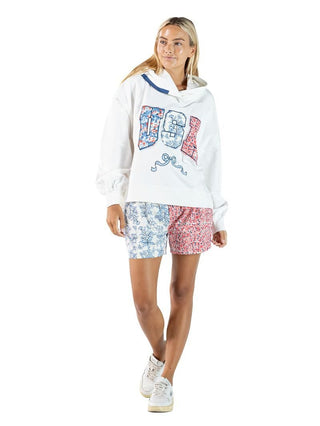 Floral USA Hoodie - Boutique Bella Bellahoodie