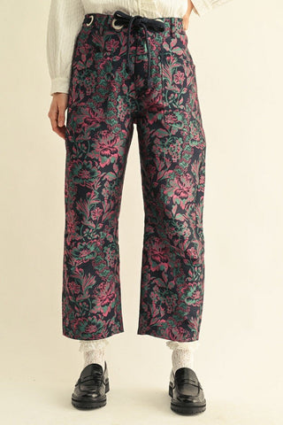 Floral Whimsy Jacquard Pants - Boutique Bella BellaPants