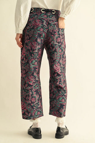 Floral Whimsy Jacquard Pants - Boutique Bella BellaPants