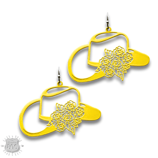 Flower cowboy hat earring - LC - Boutique Bella BellaEarrings