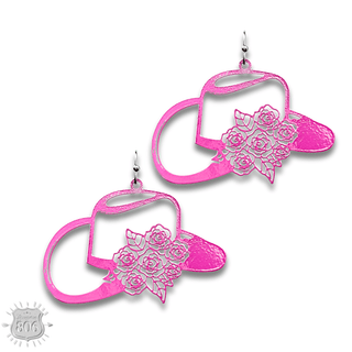 Flower cowboy hat earring - LC - Boutique Bella BellaEarrings