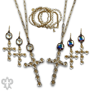 Flower cross charm bracelet - Boutique Bella BellaBracelets