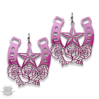 Flower horseshoe earring - LC - Boutique Bella BellaEarrings