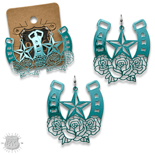 Flower horseshoe earring - LC - Boutique Bella BellaEarrings