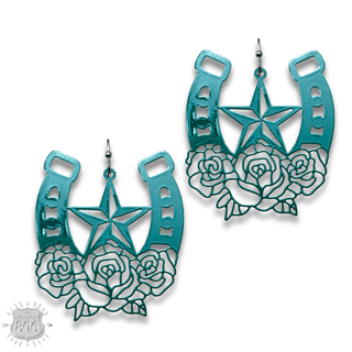 Flower horseshoe earring - LC - Boutique Bella BellaEarrings