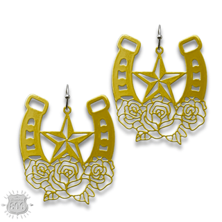 Flower horseshoe earring - LC - Boutique Bella BellaEarrings
