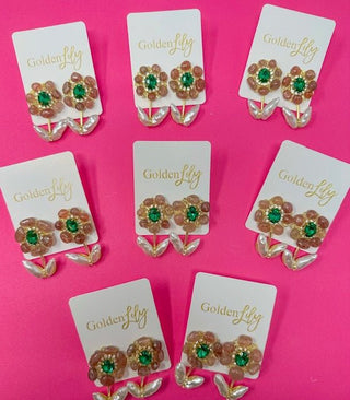 Flower Stud Earrings - Boutique Bella BellaDistress