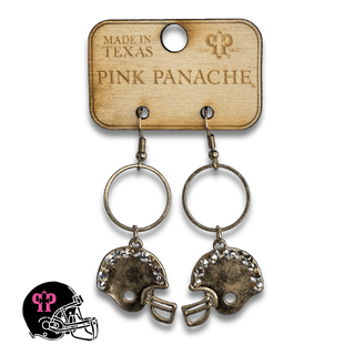 Football helmet Game Day earring with Austrian crystals - LC - Boutique Bella BellaEarrings
