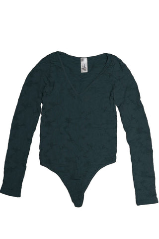 Forest Night Lace Textured Bodysuit - Boutique Bella Bellabodysuit