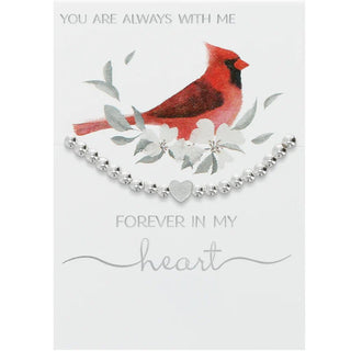 Forever In My Heart Silver Plated - Beaded Stretch Bracelet - Boutique Bella BellaBracelet