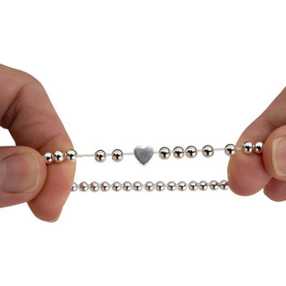 Forever In My Heart Silver Plated - Beaded Stretch Bracelet - Boutique Bella BellaBracelet