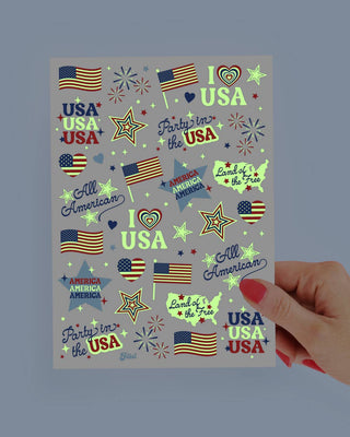 Fourth of July Tattoos | glow in dark, patriotic, usa flag, - Boutique Bella BellaTattoos