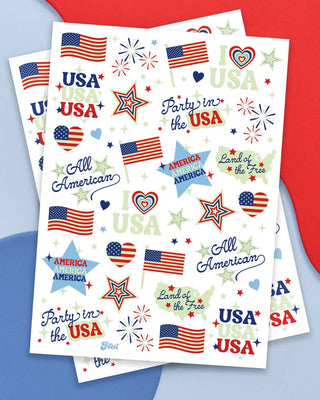 Fourth of July Tattoos | glow in dark, patriotic, usa flag, - Boutique Bella BellaTattoos
