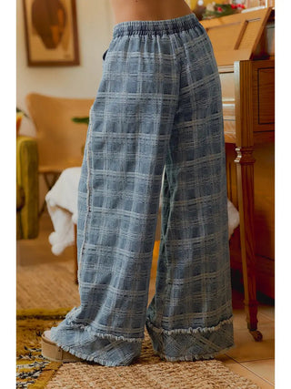 Fray Day Plaid Jeans - Boutique Bella BellaPants